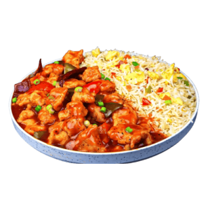 Chicken Manchurian with Stir Fried Rice