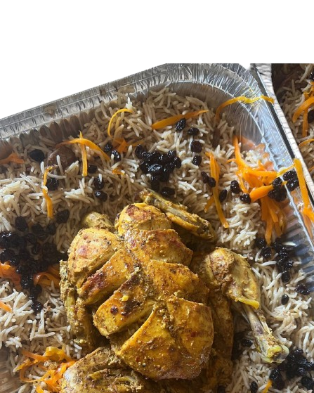 Kabuli Pulao with Full Tandoori Chicken