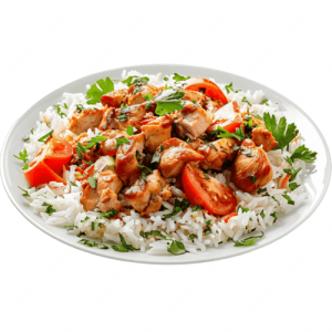 Chicken Chilli with Stir Fried Rice