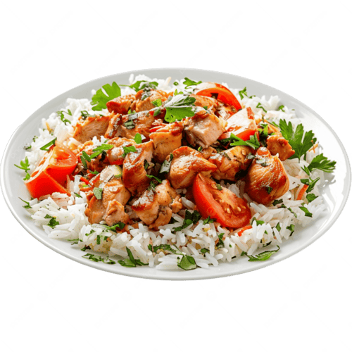 Chicken Chilli with Stir Fried Rice